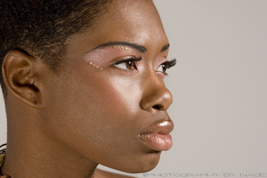 Female model photo shoot of El Woods by Naoe Pix in Los Angeles, makeup by Makeup by Stace