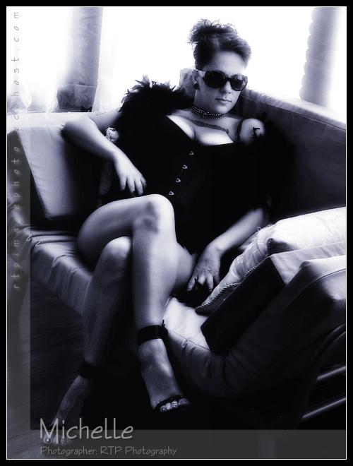 Female model photo shoot of Michelle Elaine in House of Fucifer