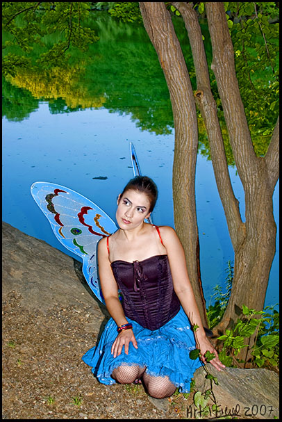 Female model photo shoot of -Sheena- by Art-i-Ficial in Central Park (New York, NY), hair styled by DxExS