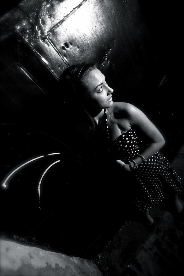 Female model photo shoot of carly suzette in alley in hattiesburg