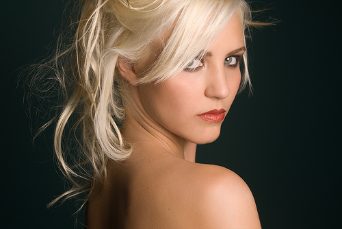 Female model photo shoot of Grace B by Michael Woodward, makeup by KatAragon