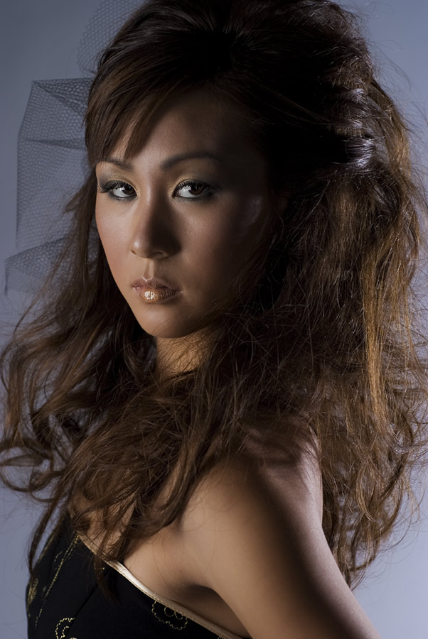 Female model photo shoot of Mishi Make-up and miss vicki by David Anastasiou in Santa Barbra Studio