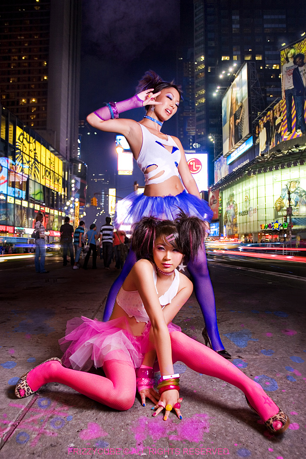 Female model photo shoot of Rachel Lee H by FrizzyCube in times square, nyc, makeup by Hanna Choi MUA