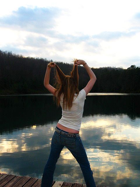 Female model photo shoot of brittanydayne in lake in hendersonville