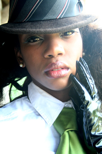Female model photo shoot of Shola Alexiss by Lex Stephens in Brooklyn, NY, makeup by Naho