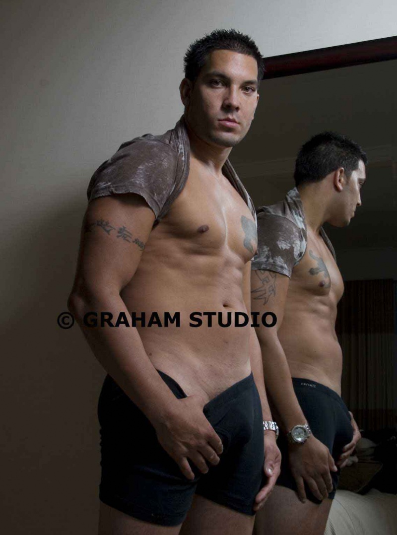 Male model photo shoot of Graham Studio and Runway kiNg Junior in Miami Beach