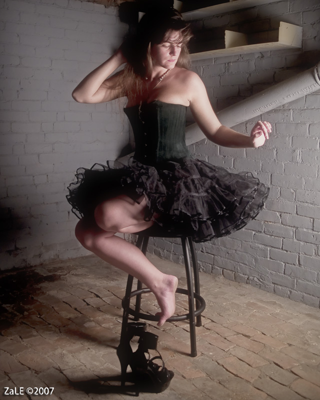 Female model photo shoot of Jesting Vixen by Jason Zalenski - ZaLE in Underground in Mass.