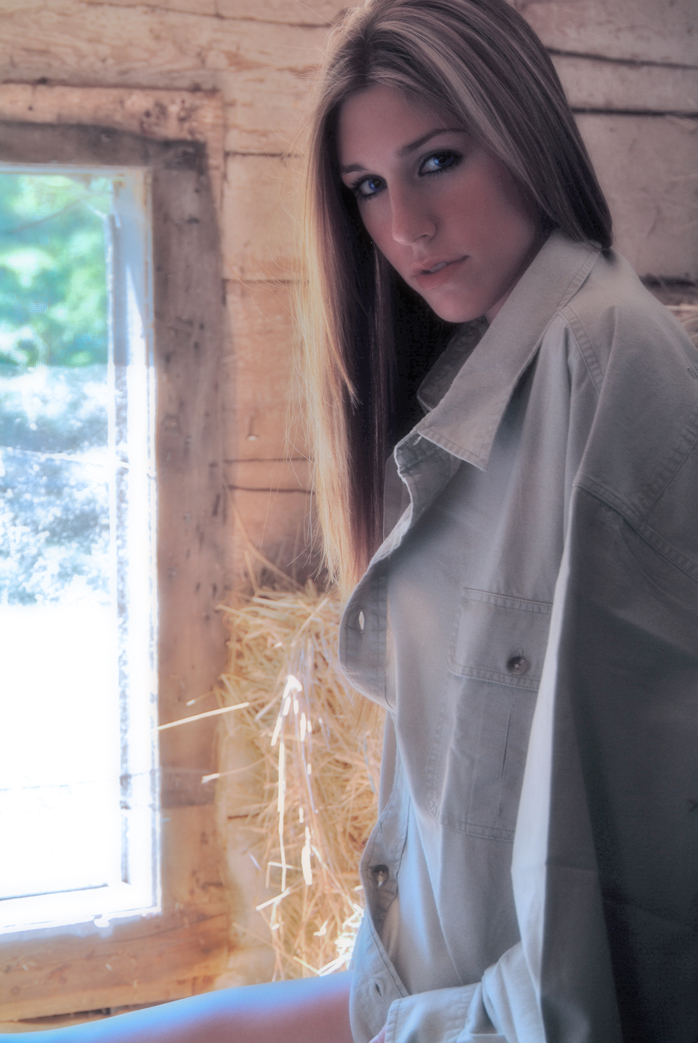 Female model photo shoot of xoxSarahxox in Barn