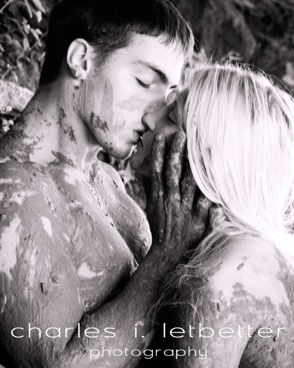 Male and Female model photo shoot of charles i letbetter and Anneliese k in the mud