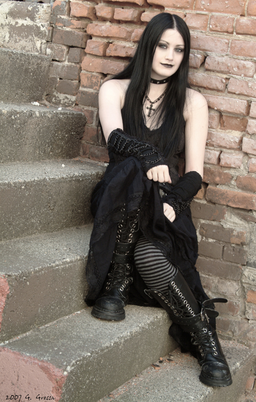 Female model photo shoot of x_Valerie_x by Captured Beauty in Flint mi. Downtown Alley 