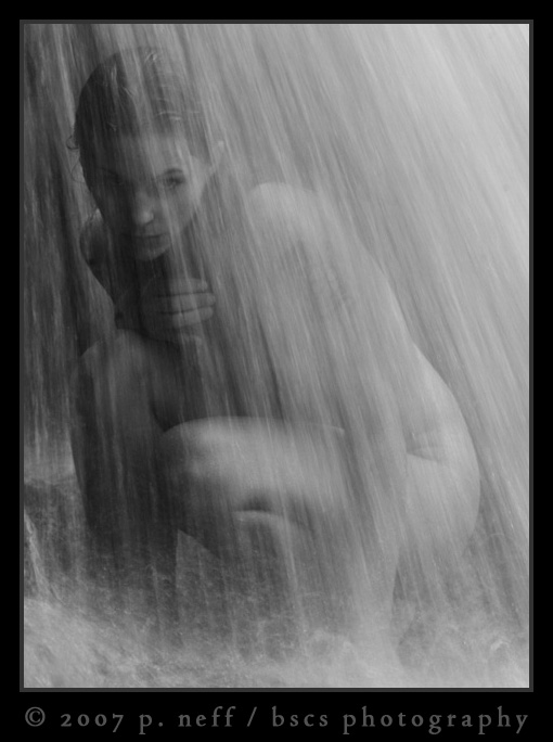 Male and Female model photo shoot of Phil Neff and Bombshell Samantha in Actually behind a waterfall.  This image is straight from the camera and has not been Photoshopped (well, other than resizing and adding the border).