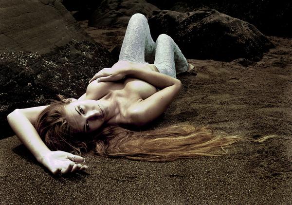 Female model photo shoot of Jennaway in Baker Beach, SF, CA