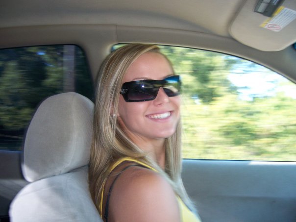 Female model photo shoot of Lori A in car