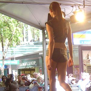 Male model photo shoot of Clint Webster Fashion Designer in Pitt St Mall Sydney City