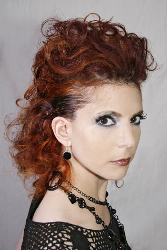 Female model photo shoot of Curly Stylist  by Rob Seguin in Toronto, makeup by Lotuz Designs