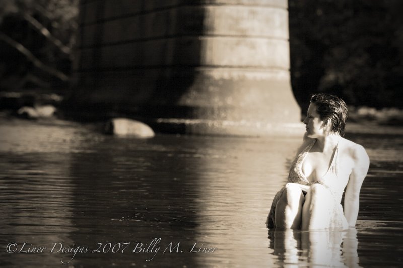 Female model photo shoot of Helen D by Liner Designs LLC in Congaree River, Columbia, SC