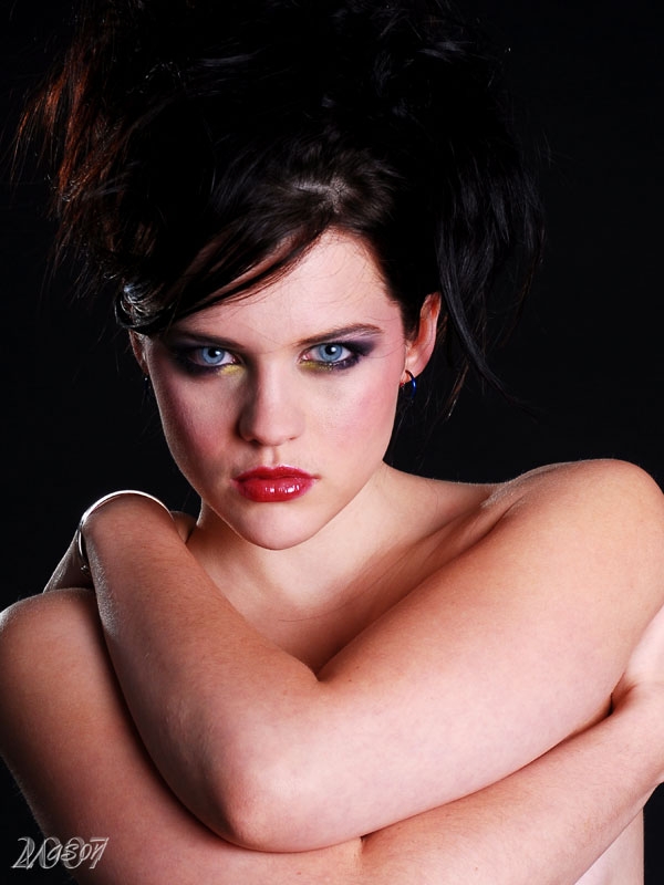 Female model photo shoot of Tyra Noir Make Up and Kat Anonymous by Mason Hladun in St. Paul