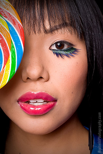 Female model photo shoot of Candice C by Steve Snowden, makeup by Conrad Sanchez