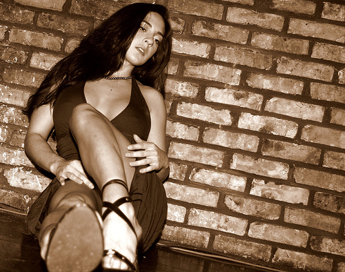 Female model photo shoot of jazzy_tiffie in Milwaukee local bar