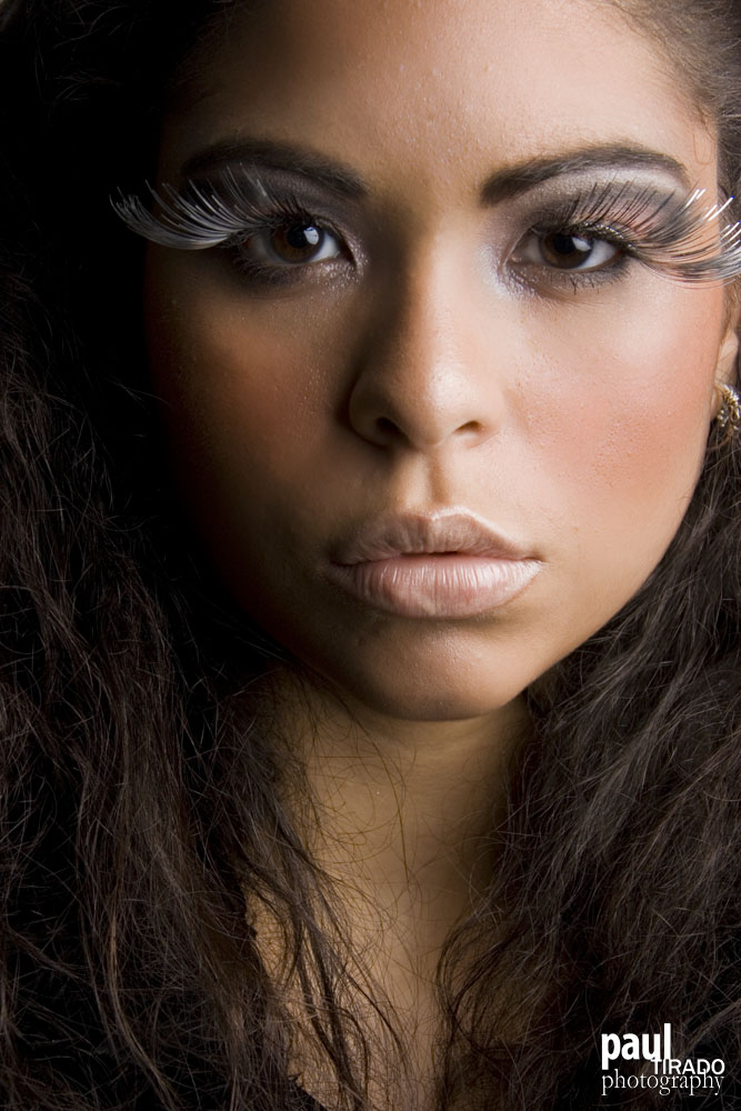 Female model photo shoot of Stephanie Marie Castro by Paul Tirado Photography, makeup by Samantha II Jones