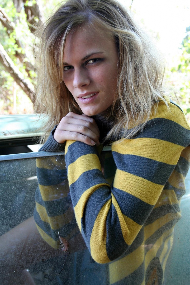 Female model photo shoot of roxymae by Chelsea Memmolo in backyard