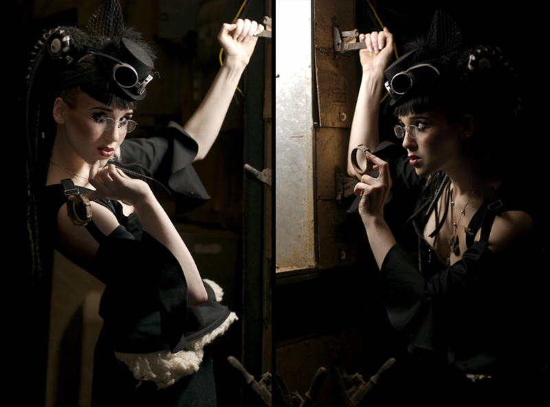 Female model photo shoot of Dark Industry Clothing