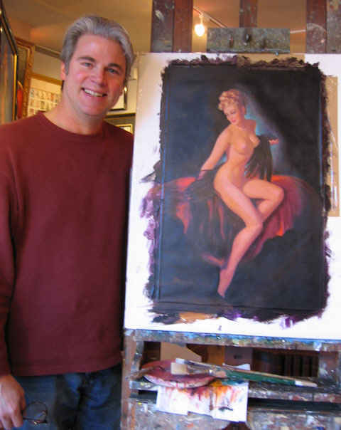 Male model photo shoot of DANNY V - PINUP ARTIST  in Vanguard Gallery & Studio, Eastwood Building, Carmel, Ca.  831-620-0400