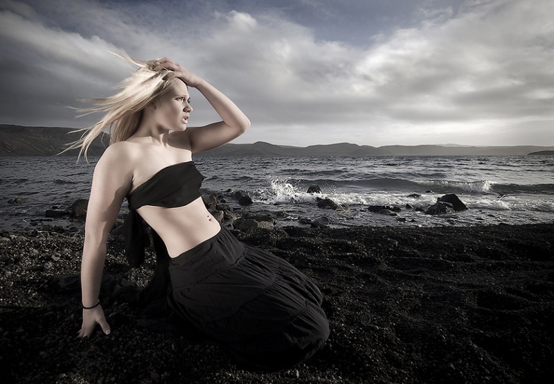 Male model photo shoot of Stefan Mar Haraldsson in Kleifarvatn /Iceland