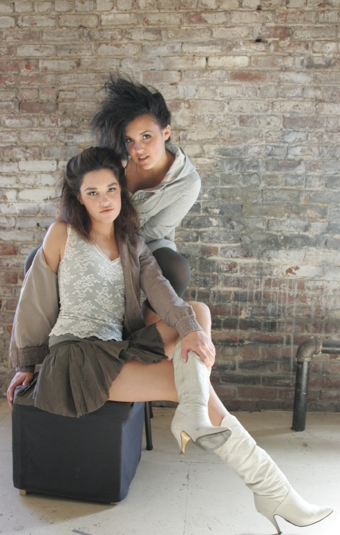 Male and Female model photo shoot of tangoman, Alexandria Torrescano and Michelle Pearl in Portland studio