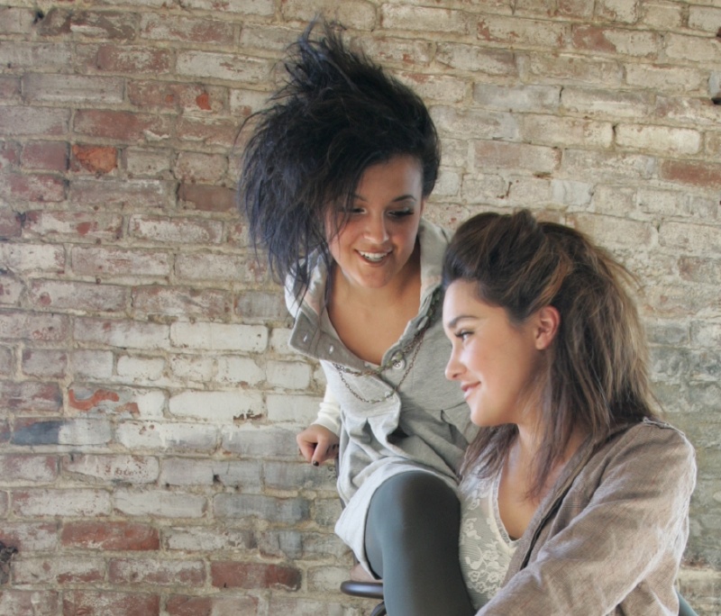 Male and Female model photo shoot of tangoman, Alexandria Torrescano and Michelle Pearl in Portland studio