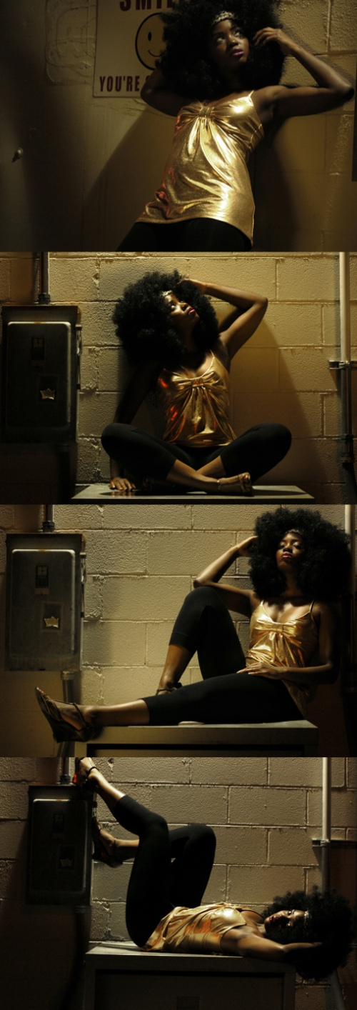 Female model photo shoot of Riyike by WES DEASON in In my Alley, makeup by colorful creations