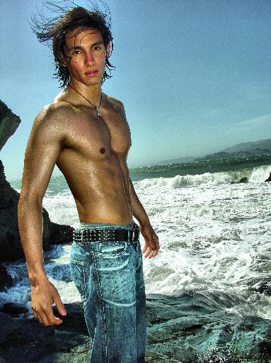Male model photo shoot of lujani in san francisco china beach 