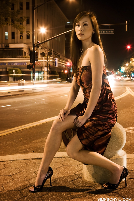 Female model photo shoot of miss vicki by Simpson Yiu in Downtown SJ streets