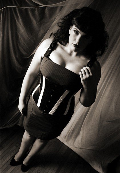 Female model photo shoot of Starkers Corsetry and mondazechild by Sean Ryan Images