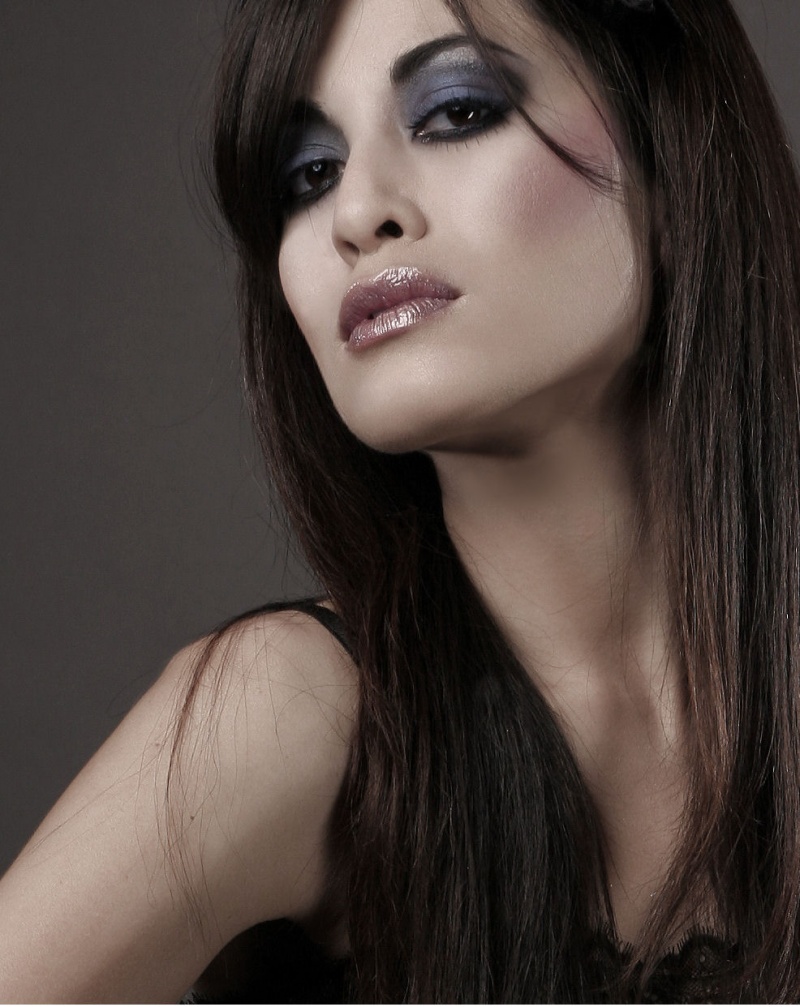 Female model photo shoot of Lee from LA by WAR , makeup by Diana Gutierrez