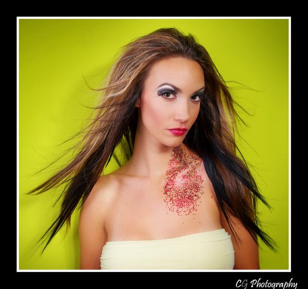 Female model photo shoot of Danielle Hair Magician