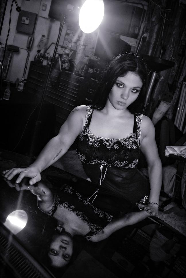 Female model photo shoot of Jessi Fawn by Tyjam in Garage in Hamden