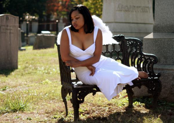 Female model photo shoot of Bianca DeCosta in Rock Creek Cemetery, Washington, DC