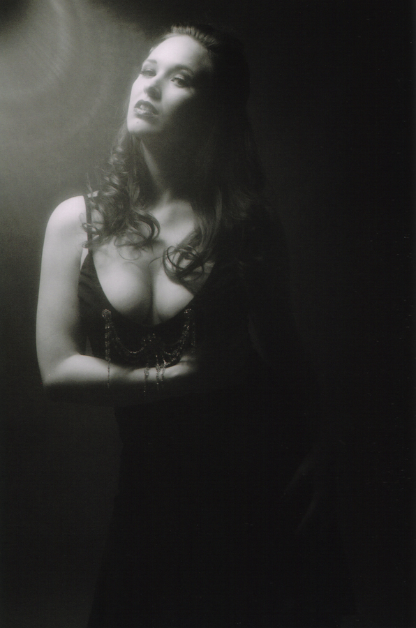 Female model photo shoot of Luna Ann Fenn by Polymath in studio, makeup by TREVER JAMES MCWILSON
