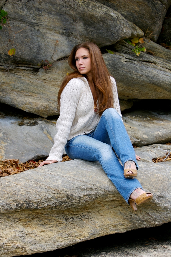 Female model photo shoot of Jennifer Allison by B DeMello in Waterfalls