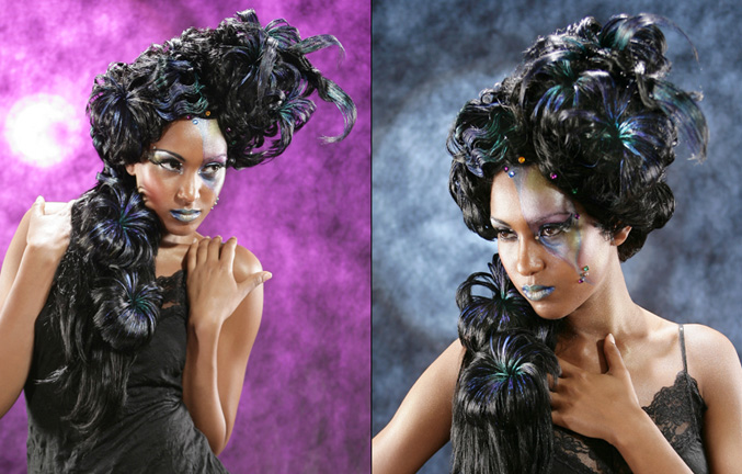 Female model photo shoot of studio M hair design  in Los Angeles