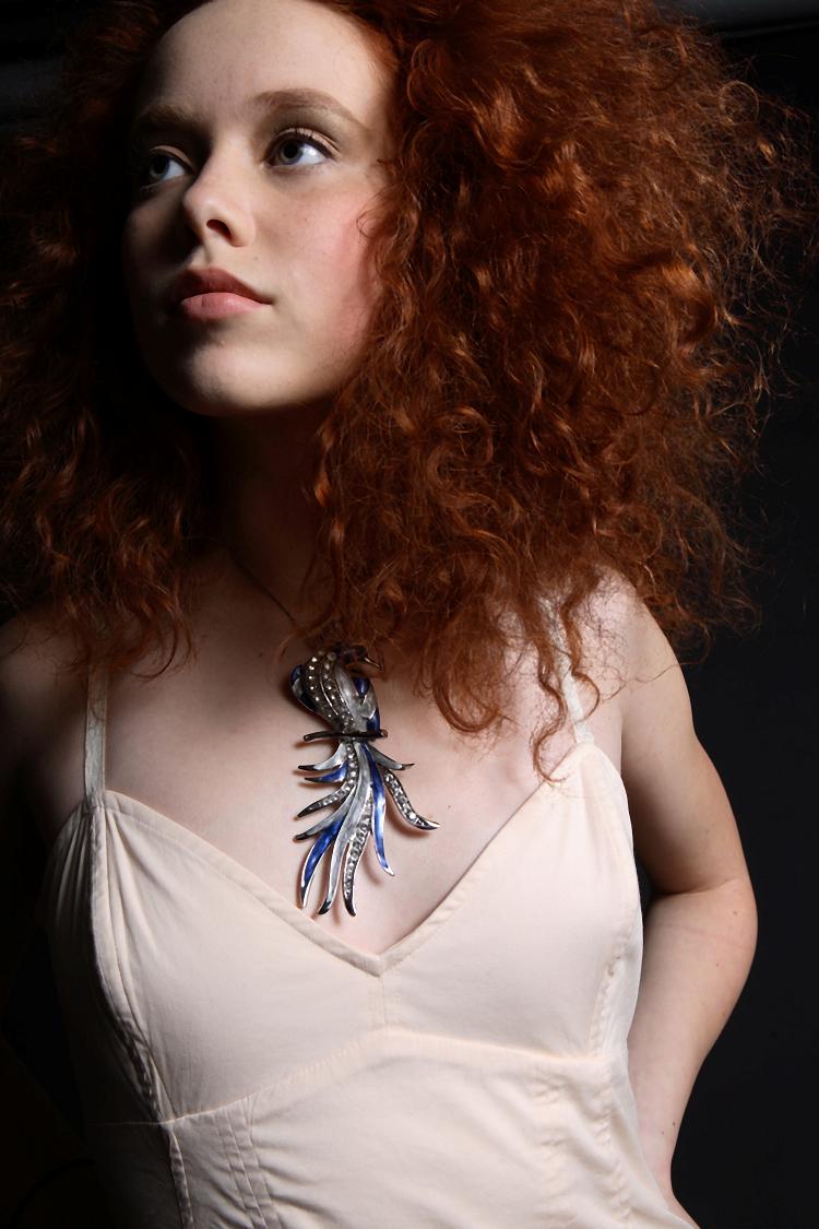 Female model photo shoot of HeadChop , makeup by Robin Owens