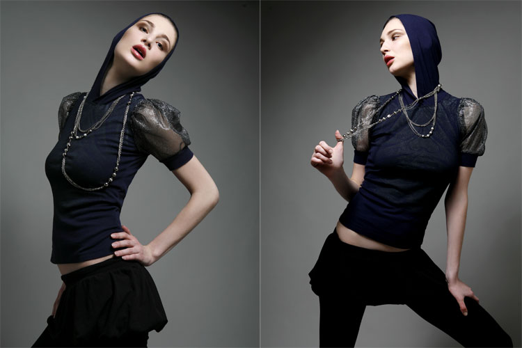 Female model photo shoot of Janis Bakken Styling in New York Studio