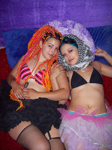 Female model photo shoot of Valaquenta in Burning Man 2007