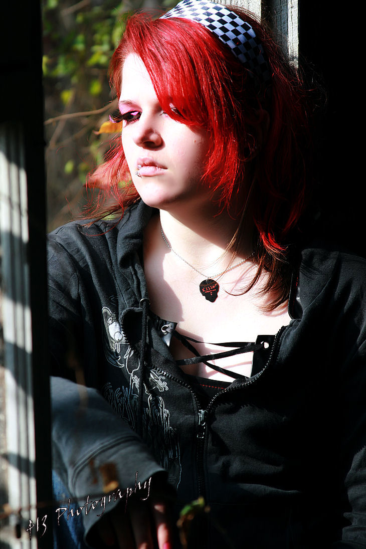 Female model photo shoot of ilovedeadfred18 in Abandon Area, hair styled by Suicide Dreams Hair