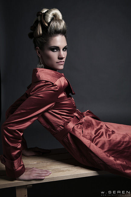 Female model photo shoot of HairByTrinity and shelli matar by WAR  in corona, makeup by Diana Gutierrez