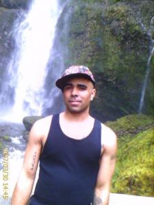 Male model photo shoot of Black-White-PuertoRican in Multnomah Falls