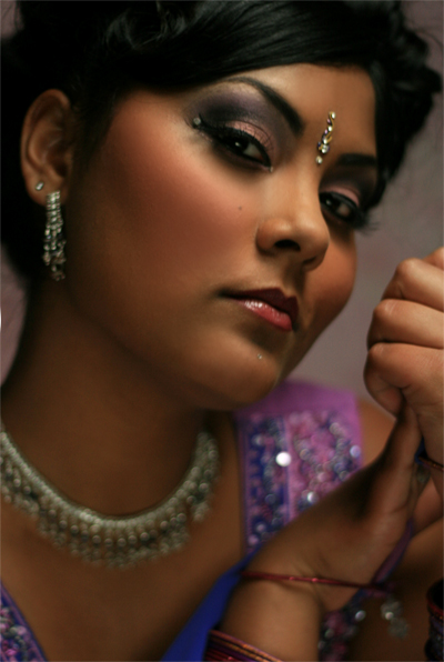 Female model photo shoot of Seema Sharmz by LeDeux Art in Ledeux Manor, makeup by Xtina_makeup artist