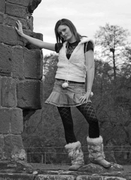 Female model photo shoot of Wanda M in Croxden Abbey