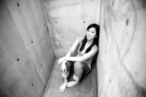 Female model photo shoot of Kayce Pendergast in UC Santa Barbara campus